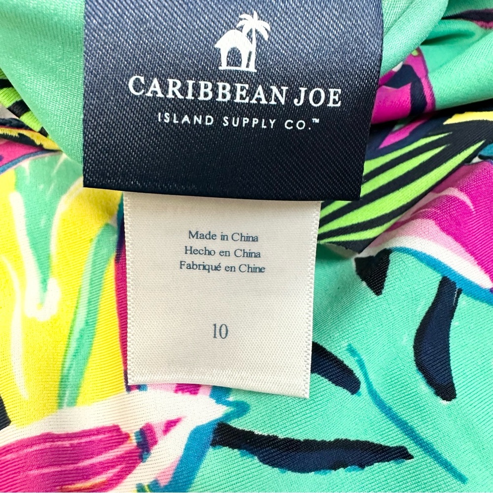 Caribbean Joe Cape Coral Multi Women's Off The Shoulder One Piece Swimsuit 10 - Picture 14 of 14